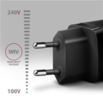 AXAGON Sil wallcharger 2x port (USB-A + USB-C), 30W ACU-PQ30 - Image 3