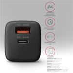 AXAGON Sil wallcharger 2x port (USB-A + USB-C), 30W ACU-PQ30 - Image 4