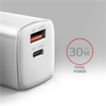 AXAGON Wall Charger 2x port (USB-A+USB-C), 30W ACU-PQ30W - Image 2