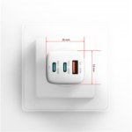 AXAGON GaN wallcharger 3x port (USB-A + 2x USB-C), PD3.0/PPS/QC4+/SFC2.0/AFC/SCP/FCP/Apple, 65W ACU-DPQ65W - Image 2