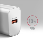 AXAGON Wallcharger 1x port USB-A, QC3.0/AFC/FCP/Apple, 18W ACU-QC18W - Image 2