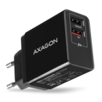 AXAGON Dual wallcharger 240V/2x USB port QC3.0/AFC/FCP and 5V-1.2A, 24W ACU-QS24