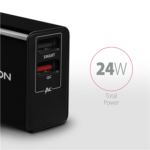 AXAGON Dual wallcharger 240V/2x USB port QC3.0/AFC/FCP and 5V-1.2A, 24W ACU-QS24 - Image 2