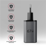 AXAGON Wall charger 67W, USB-A + USB-C, PD3.0/PPS/QC4+/SF ACU-PQ67D - Image 7