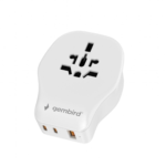 Gembird Universal travel power adapter, 20 W TPA-1A2C20-02-W